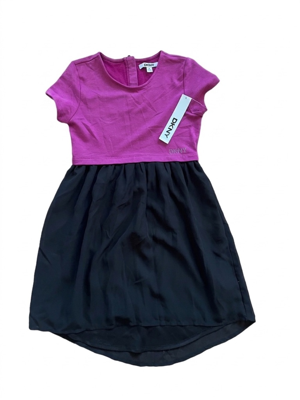 NWT DKNY  Pink and Black Two-Tone Dress